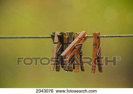 Wooden clothespins on a clothes line; Ohio, United States of America View Large Photo Image Stock Photograph - Wooden clothespins on a clothes line; Ohio, United States of America. Fotosearch