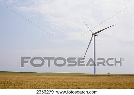 A Wind Turbine In A Field; Alberta, Canada View Large Photo Image Stock Photo - A Wind Turbine In A Field; Alberta, Canada. Fotosearch
