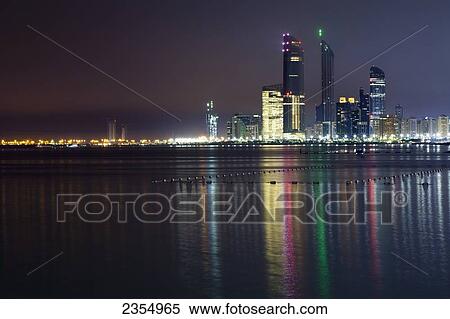 Abi Dhabi Skyline At Night; Abu Dhabi, United Arab Emirates View Large Photo Image Stock Photography - Abi Dhabi Skyline At Night; Abu Dhabi, United Arab Emirates. Fotosearch