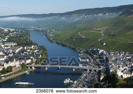Stock Photo - Bernkastel-Kues, A Wine Region In Mosel Valley; Rhineland-Palatinate, Germany. Fotosearch