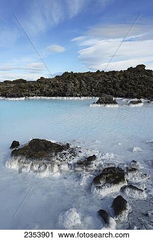 Stock Image - Blue Lagoon And Geothermal Spa; Grindavik, Reykjanes, Iceland. Fotosearch