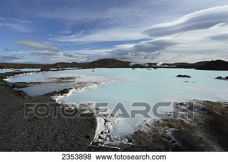 Stock Photo - Blue Lagoon And Geothermal Spa; Grindavik, Reykjanes, Iceland. Fotosearch