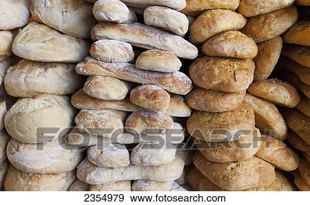 Stock Photo - Bread For Sale At Borough Market; London, England. Fotosearch