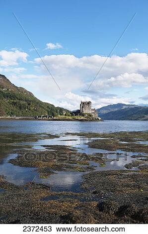 Stock Image - Eilean Donan Castle And Loch Dulch; Scotland. Fotosearch