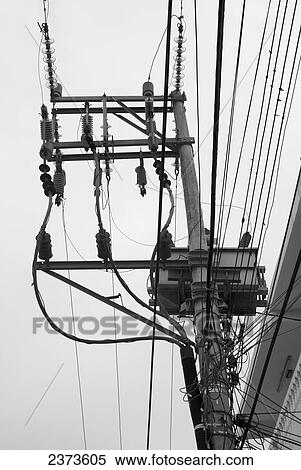 Electric post and phone cables; Tulum, Mexico View Large Photo Image Stock Photography - Electric post and phone cables; Tulum, Mexico. Fotosearch