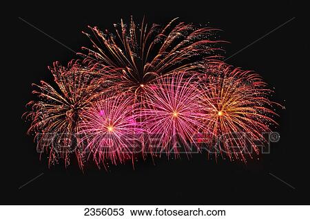 Stock Image - Fireworks Display; London, England. Fotosearch