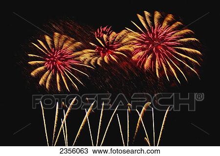 Stock Image - Fireworks Display; London, England. Fotosearch