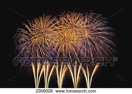 Stock Photograph - Fireworks Display; London, England. Fotosearch