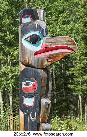 First Nations Totem; Teslin, British Columbia, Canada View Large Photo Image Stock Photograph - First Nations Totem; Teslin, British Columbia, Canada. Fotosearch