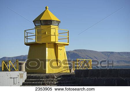 Lighthouse At Entrance To Reykjavik Harbour; Reykjavik, Gullbringusysla, Iceland View Large Photo Image Stock Photography - Lighthouse At Entrance To Reykjavik Harbour; Reykjavik, Gullbringusysla, Iceland. Fotosearch
