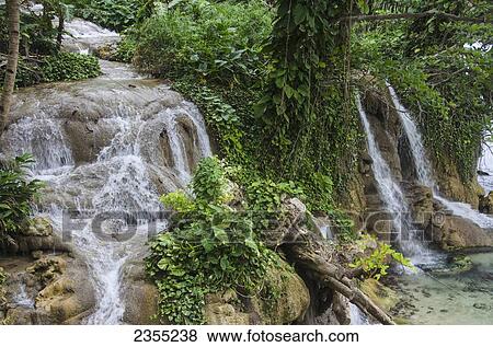 Stock Photo - Little Falls; Ocho Rios, Jamaica. Fotosearch