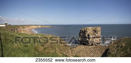 Stock Image - Marsden Rock On Marsden Bay; South Shields, Tyne And Wear, England. Fotosearch