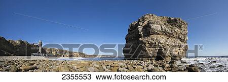 Stock Image - Marsden Rock On Marsden Bay; South Shields, Tyne And Wear, England. Fotosearch