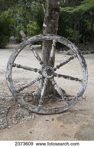 Old wooden ship wheel; Tulum, Mexico View Large Photo Image Stock Photo - Old wooden ship wheel; Tulum, Mexico. Fotosearch