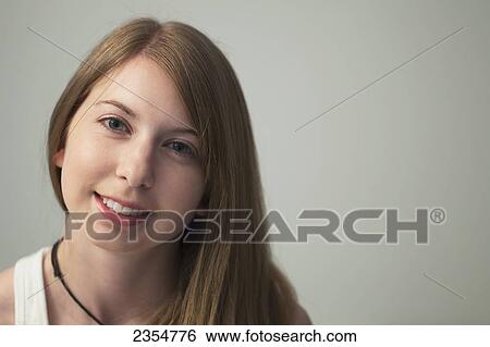 Portrait Of A Teenaged Girl; Ontario, Canada View Large Photo Image Stock Photograph - Portrait Of A Teenaged Girl; Ontario, Canada. Fotosearch