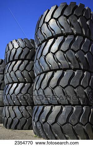 Stock Image - Rubber Tires; Upsala, Ontario, Canada. Fotosearch