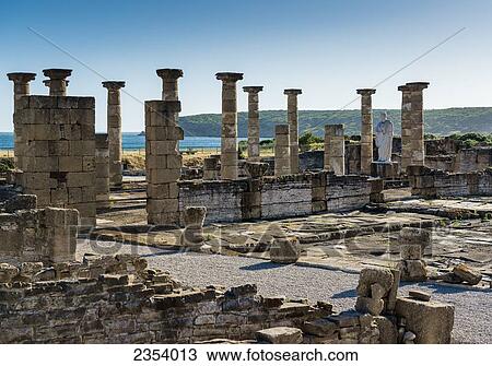 Ruins Along The Water's Edge; Bolonia, Cadiz, Andalusia, Spain View Large Photo Image Stock Image - Ruins Along The Water's Edge; Bolonia, Cadiz, Andalusia, Spain. Fotosearch