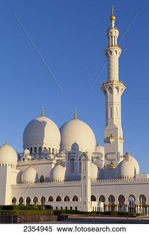 Sheikh Zayed Grand Mosque; Abu Dhabi, United Arab Emirates View Large Photo Image Stock Photography - Sheikh Zayed Grand Mosque; Abu Dhabi, United Arab Emirates. Fotosearch