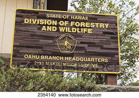 State Of Hawaii Division Of Forestry And Wildlife Headquarters At Makiki Loop Trail; Oahu, Hawaii, United States Of America View Large Photo Image Stock Image - State Of Hawaii Division Of Forestry And Wildlife Headquarters At Makiki Loop Trail; Oahu, Hawaii, United States Of America. Fotosearch