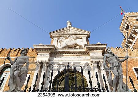Statues At Arsenale; Venice, Italy View Large Photo Image Stock Photography - Statues At Arsenale; Venice, Italy. Fotosearch