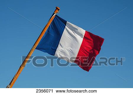 Stock Image - Tricolour French Flag; France. Fotosearch