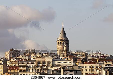 View Of Galata Tower In Beyoglu District; Istanbul, Turkey View Large Photo Image Stock Photo - View Of Galata Tower In Beyoglu District; Istanbul, Turkey. Fotosearch