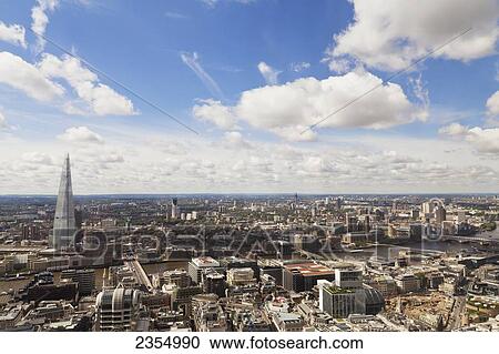 Stock Image - View Of London From Tower 42; London, England. Fotosearch