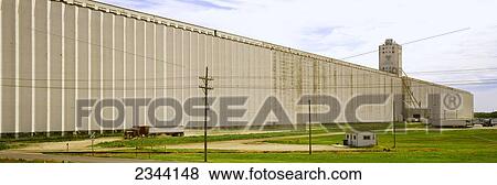 Agriculture - World's longest grain elevator / Hutchinson, Kansas, USA. View Large Photo Image Stock Photo - Agriculture - World's longest grain elevator / Hutchinson, Kansas, USA.. Fotosearch