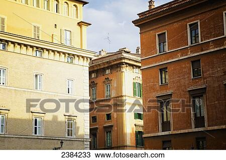 Apartment buildings; Rome, Italy View Large Photo Image Stock Image - Apartment buildings; Rome, Italy. Fotosearch