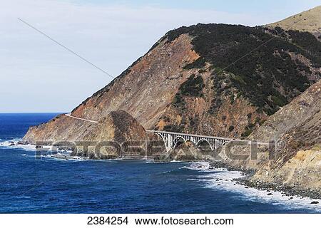 Big Creek Bridge from California Route 1 on the Big Sur Coast; Big Sur, California, United States of America View Large Photo Image Picture - Big Creek Bridge from California Route 1 on the Big Sur Coast; Big Sur, California, United States of America. Fotosearch