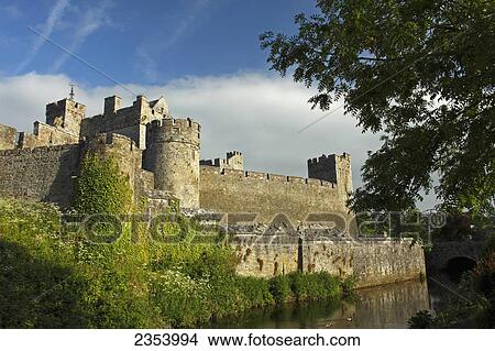 Picture - Cahir castle on the river Suir; Cahir, County Tipperary, Ireland. Fotosearch