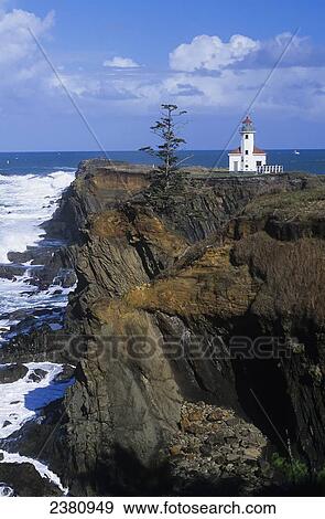 Cape Arago Lighthouse near Charleston; Oregon, United States of America View Large Photo Image Stock Photo - Cape Arago Lighthouse near Charleston; Oregon, United States of America. Fotosearch