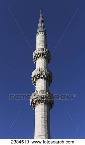 Close up of a minaret on an islamic mosque; Istanbul, Turkey View Large Photo Image Stock Photo - Close up of a minaret on an islamic mosque; Istanbul, Turkey. Fotosearch
