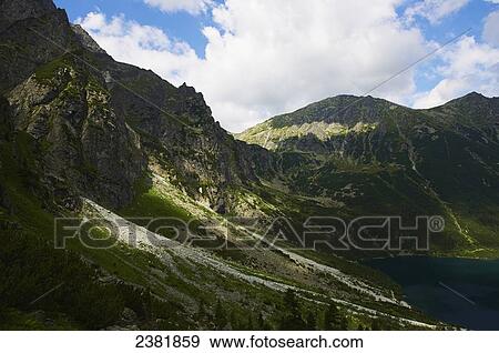 Dramatic mountain landscape and Morskie Oko; Zakopane, Poland View Large Photo Image Stock Photo - Dramatic mountain landscape and Morskie Oko; Zakopane, Poland. Fotosearch