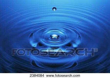 Picture - Droplet in the water; Chiang Mai, Thailand. Fotosearch