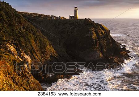 Evening light warms North Head Lighthouse; Ilwaco, Washington, United States of America View Large Photo Image Stock Image - Evening light warms North Head Lighthouse; Ilwaco, Washington, United States of America. Fotosearch