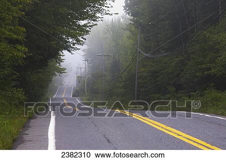 Foggy morning on the road; Foster, Quebec, Canada View Large Photo Image Stock Image - Foggy morning on the road; Foster, Quebec, Canada. Fotosearch