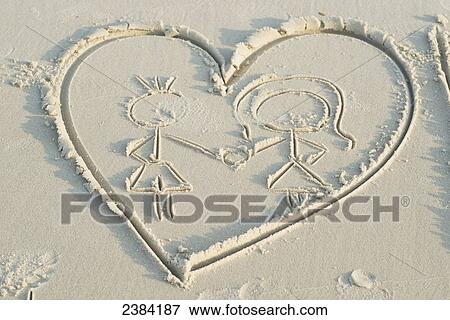 Heart symbolizing love and couples drawn in the sand; Koh Samet Island, Thailand View Large Photo Image Stock Photo - Heart symbolizing love and couples drawn in the sand; Koh Samet Island, Thailand. Fotosearch
