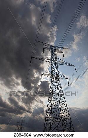 Hydro towers and transmission line; Milton, Ontario, Canada View Large Photo Image Picture - Hydro towers and transmission line; Milton, Ontario, Canada. Fotosearch