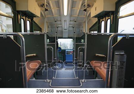 Stock Photo - Interior of a cable railway; Locarno, Ticino, Switzerland. Fotosearch