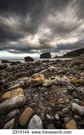 Picture - Marsden Bay; South Shields, Tyne and Wear, England. Fotosearch