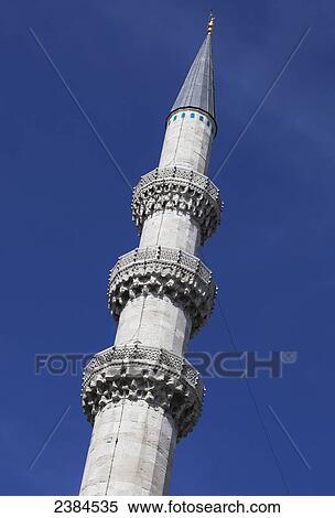 Minaret on an Islamic mosque; Istanbul, Turkey View Large Photo Image Stock Photography - Minaret on an Islamic mosque; Istanbul, Turkey. Fotosearch