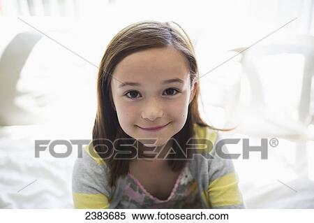 Stock Photography - Portrait of a young girl; Victoria, British Columbia, Canada. Fotosearch
