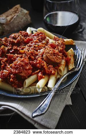 Sausage Penne View Large Photo Image Stock Image - Sausage Penne. Fotosearch