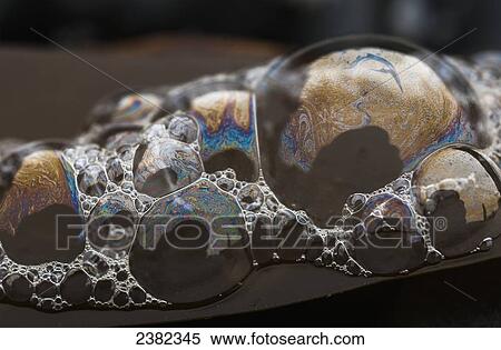 Sea foam creates colourful patterns and reflections; Cannon Beach, Oregon, United States of America View Large Photo Image Stock Photography - Sea foam creates colourful patterns and reflections; Cannon Beach, Oregon, United States of America. Fotosearch