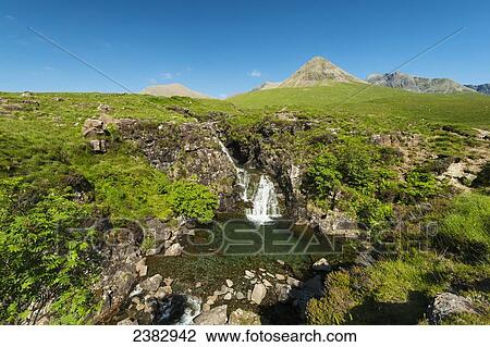 Small pool and waterfall near Glen Brittle with the hills of the Black Cuillin in the background; Isle of Skye, Scotland View Large Photo Image Stock Image - Small pool and waterfall near Glen Brittle with the hills of the Black Cuillin in the background; Isle of Skye, Scotland. Fotosearch