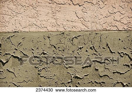 Stock Image - Stucco texture on a building; St. Albert, Alberta, Canada. Fotosearch