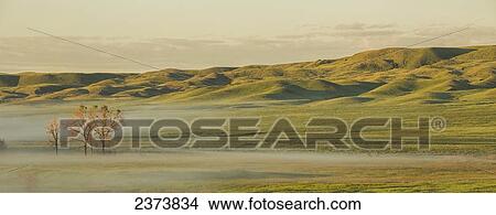 Sunrise with fog in the valleys, Grasslands National Park; Saskatchewan, Canada View Large Photo Image Picture - Sunrise with fog in the valleys, Grasslands National Park; Saskatchewan, Canada. Fotosearch