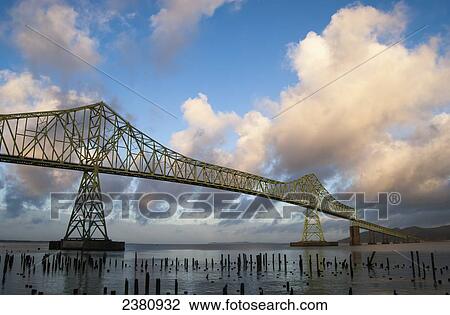The Astoria-Megler Bridge, US Highway 101, spans the Columbia River at Astoria; Astoria, Oregon, United States of America View Large Photo Image Stock Image - The Astoria-Megler Bridge, US Highway 101, spans the Columbia River at Astoria; Astoria, Oregon, United States of America. Fotosearch