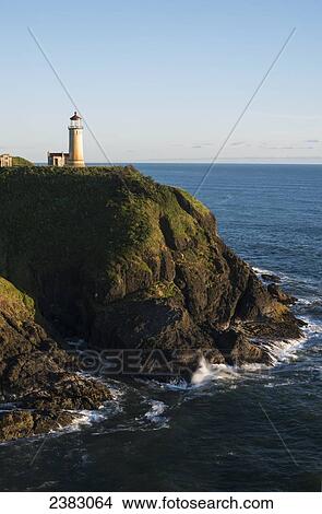 Picture - The North Nead Lighthouse is located at Cape Disappointment State Park; Ilwaco, Washington, United States of America. Fotosearch